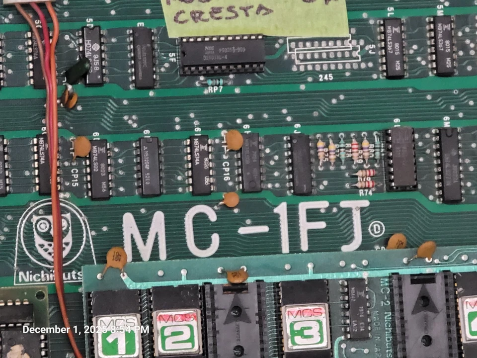 Moon Cresta Nichibutsu Original No JAMMA ARCADE PLACA DE CIRCUITO PCB Funcionando Foto 4 de 4
