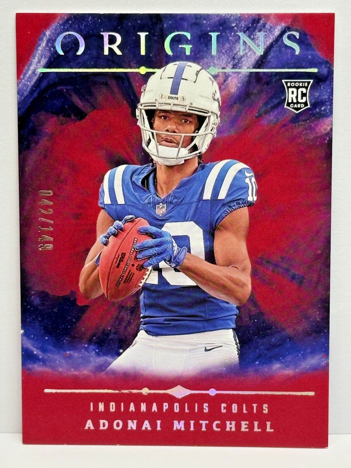 Adonai Mitchell 2024 Panini Origins #108 Red 042/149 🔥Colts Rookie WR🔥