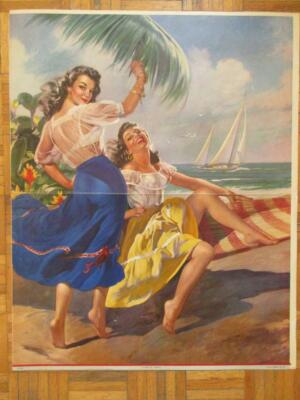 1950's BEAUTIFUL ART SEXY GORGEOUS BABES EDUARDO CATANO PIN-UP MEXICAN