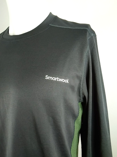 Smartwool Men Mountain Bike Long Sleeve Jersey Charcoal-Green Medium 02747-N25 - Picture 3 of 10