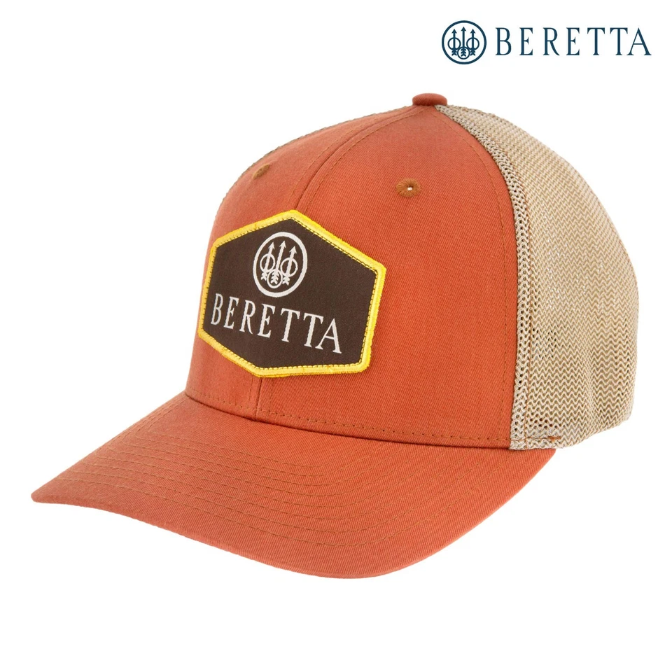 Gorra Beretta TKAD FlexFit (L/XL) Meshback Trucker - Dk. Naranja/caqui Foto 2 de 3