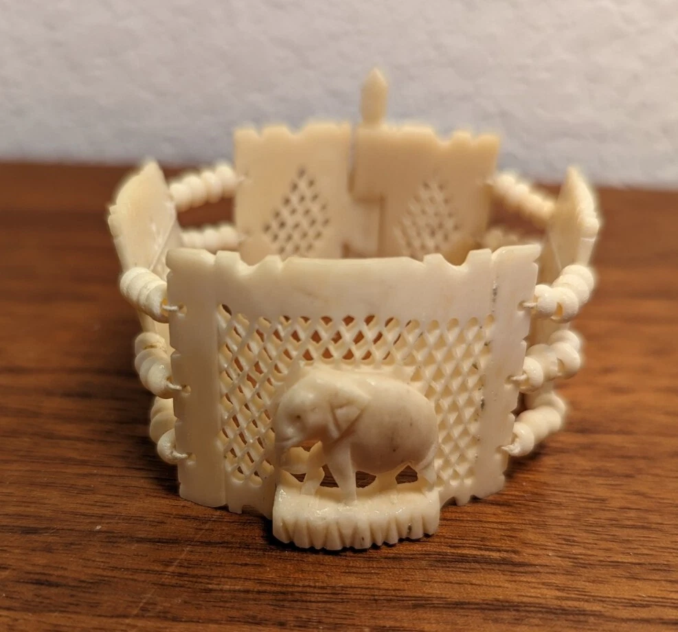 Carved bone bracelet sale