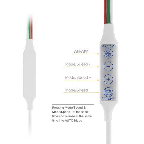 5-24V WS2812B 2811 LED RGB Pixel Strip Controller Addressable Wireless RF Remote - Picture 4 of 24