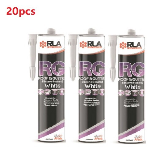 20pcs x UV STABLE RG Roof & Gutter Silicone 300ml Translucent SKU: 610324 - Picture 1 of 9