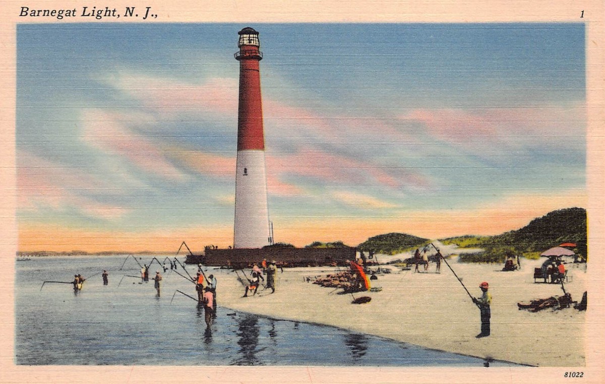 Vintage Barnegat Light House Morning, Noon, and Night Long