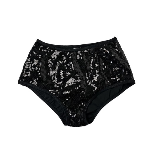 Doppel Platin Performancewear Damen schwarz Pailletten Unterwäsche Höschen Größe M - Bild 2 von 7