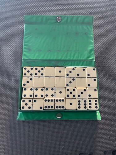 vintage domino set case