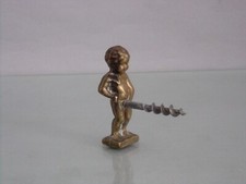 cavatappi a forma di putto vintage in ottone per tappi in sughero Bruxelles