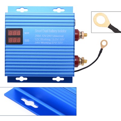 250 Amp Dual Battery Isolator Kit – 12V/24V Voltage Sensitive Relay (VSR) For Marine, Car, Truck, RV, ATV - View #2