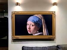 32" to 65" Inch Ornate frame for Samsung The Frame TV, Light Gold finish