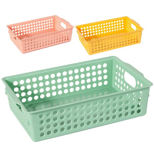 3 Stück Kunststoff Korb Schreibtisch Kleinigkeiten Aufbewahrung Eimer Obstkorb Schreibtisch Organizer - Bild 10 von 12