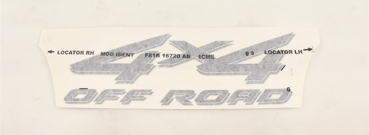 NEW Ford 4x4 Off Road Pickup Bed Side Decal Black