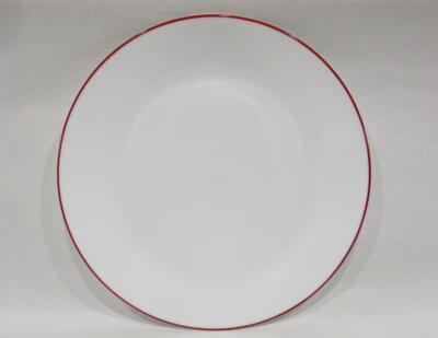 ❤️ Corelle RED RIM DINNER PLATE Christmas Holiday Deep Radiant  Cherry