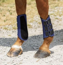 Toklat Neoprene Front Splint Boots Large Purple NWT