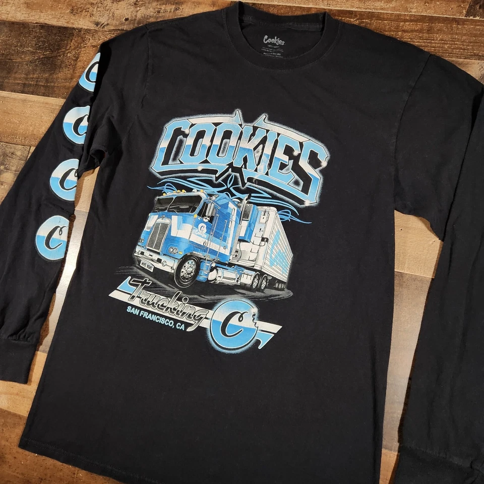 Cookies SF Shirt Mens Mediium Black Cannabis Stoner Berner Trucking Trucker Semi - Image 3 of 4