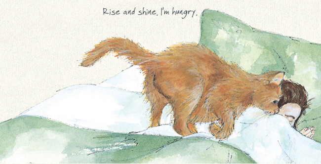 Rise & Shine Hungry Little Dog Laughed Greeting Card Blank Inside Any Occasion