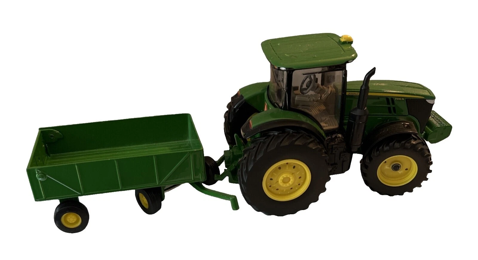 Белая металлическая литая игрушка John Deere масштаб 1:64