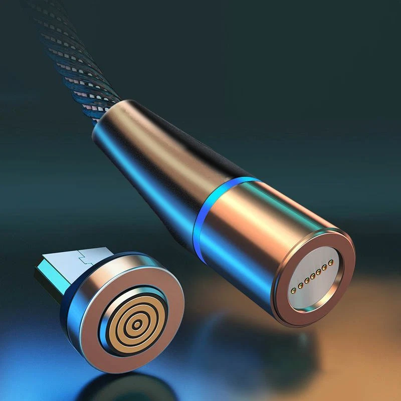 3in1 USB Cable 3A FAST Magnetic Charger Sync Charging AL Phones Micro iOS Type-C - Image 2 of 2