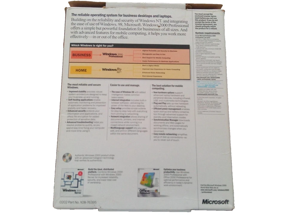 Vintage Microsoft Windows 2000 Professional - Upgrade Edition + SP3, English - Bild 3 von 4