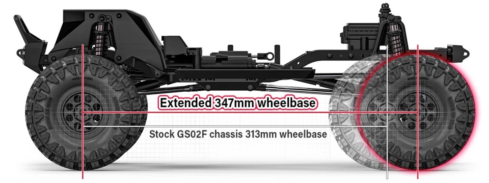 Gmade 1/10 GS02F Spider Crawler Portal TS Kit GM57014 - Image 2 of 4