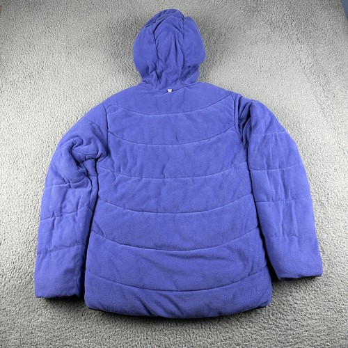 Columbia Reversible Jacket Youth Girls L 14/16 Purple Hooded Coat Plaid - Picture 9 of 14