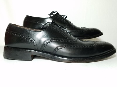 Allen Edmonds Boulevard Mens Black Wingtip Dress Shoes Size  display picture 1