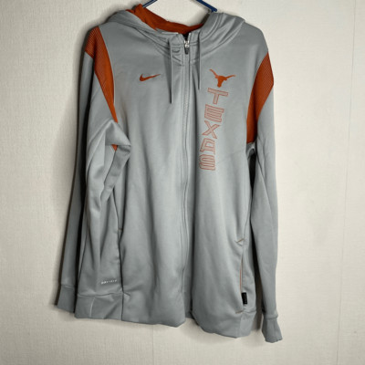 Nike Team Issued Texas Longhorns Men s XL Gray Full Zip Jacket NCAA