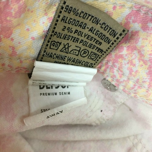 DL196 Python Emma BOA Pink Yellow White Animal Print Legging Jeans Womens sz 30 - Picture 4 of 12