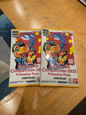 2x ENGLISH Digimon Card Game 2023 Illustration Competition Promotion Pack |  eBay