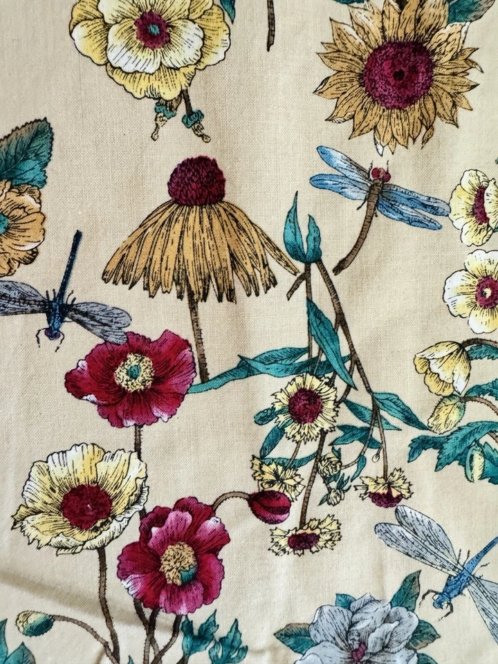 4.5码霍夫曼国际植物蜻蜓丝网印花棉织物42英寸 — 第 4/4 张图片