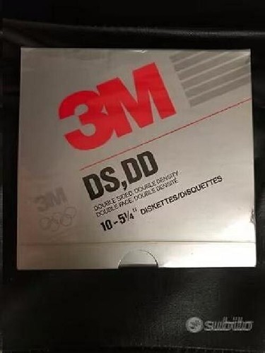✓ FLOPPY DISC 5" 1/4 3M DS,DD CONFEZIONI DA 10 DISCHI PER COMMODORE 64 / PC