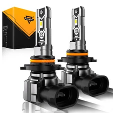 AUXBEAM 9005 HB3 LED Headlight Super Bright Bulbs Kit White 6500K High/Low Beam