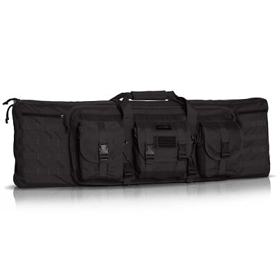 Tacticon Double Rifle Bag | 2 Hard Rifles + 2 Pistols Tuckable Backpack Strap...