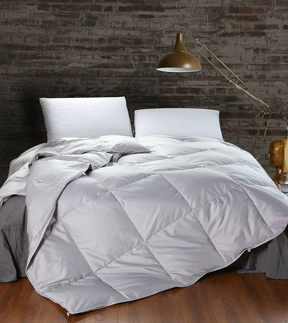Luxury Goose Down Comforter Queen Lightweight Thin For Summer