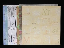 ASSORTED CHRISTMAS/WINTER SS, DS, FOILED, LACQUERED 12X12 PAPERS