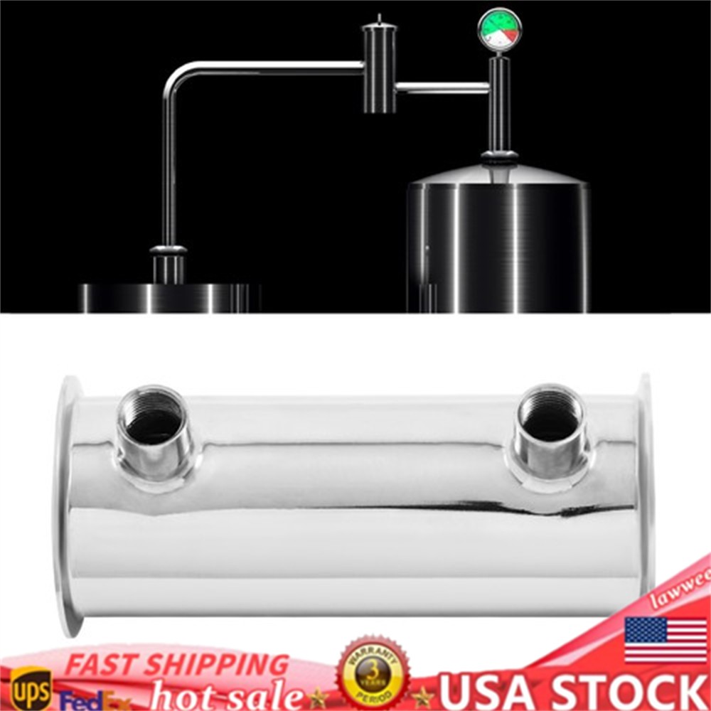 3" Tri Clamp Dephlegmator Condenser for Moonshine Reflux Still Column w 1/2" npt