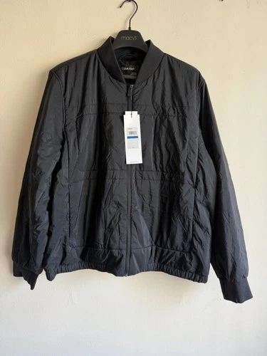 Calvin Klein Men’s Lightweight Quilted Bomber Jacket In Black XL - product listing photo