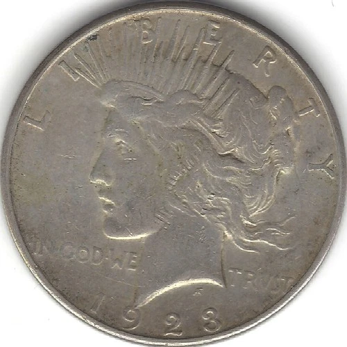 1923-S, Peace Dollar, 90% Silver $1 coin  (U.S. Coins, Money, Collectibles)