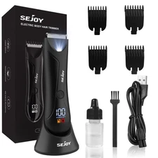 For Manscape Groin Hair Trimmer Men's Electric Ball Trimmer Wet/Dry Body Shaver