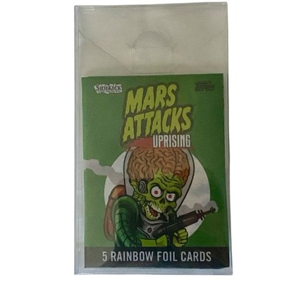 Mars Attacks Uprising Rainbow Foil Chase Hot Pack SEALED 5 Cards Wax Wrapper NEW