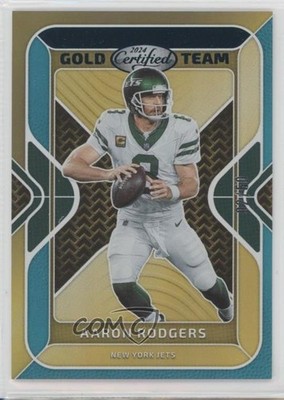 2024 Certified Gold Team Teal Mirror 2/50 Aaron Rodgers #GT-ARS 1gt6