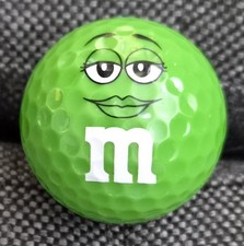 M&Ms Golfball grün/weiß mit Gesicht und wei...