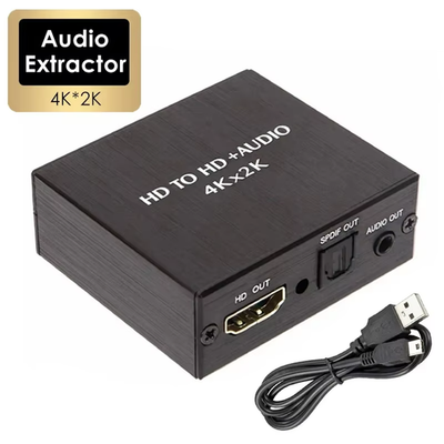 #ad 4K HDMI Audio Extractor SPDIF Optical 3.5mm Stereo Converter imm 203 $12.90