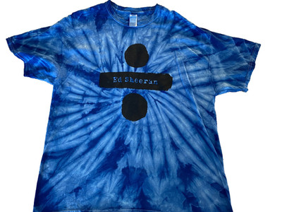 ED SHEERAN TEE SHIRT, BLUE ''TIE-DYE'' SIZE: XL, 100% Cotton, PRE-OWN & FREE SHIP!