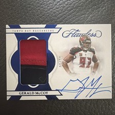 2025 Flawless Patch Autographs #PA-GMY Gerald McCoy Emerald 01/10 First on Print