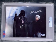 Signed STAR WARS George Lucas  James Earl Jones DARTH VADER Photo 8X10 Auto PSA