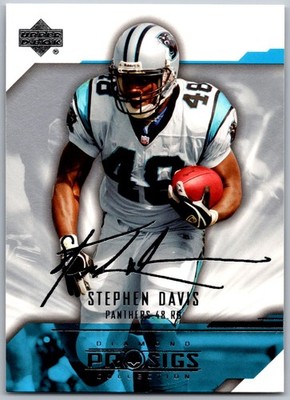 2004 UD Diamond Pro Sigs 13 Stephen Davis    Carolina Panthers Football Card