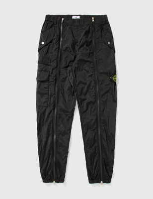 STONE ISLAND $670 RETAIL NYLON METAL ECONYL CARGO ZIP FLIGHT PANT