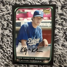 2008 Bowman Draft Picks Rookie Clayton Kershaw Autographed #BDP26 Dodgers MLB