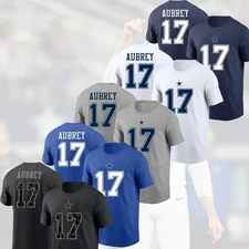 HOT NEW - Brandon Aubrey #17 Dallas Cowboys 2025 Player Name & Number For Fans